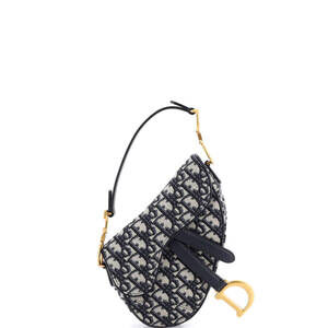 Christian Dior Mini Saddle Handbag Oblique Canvas